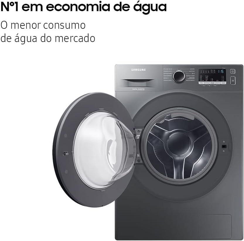Samsung Lava e Seca WD11M com Digital Inverter, economia de água, menor consumo de água do mercado.